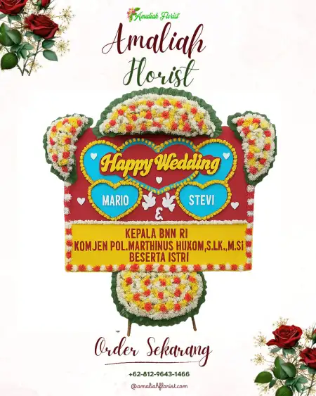 Papan Bunga Pernikahan Plosobuden